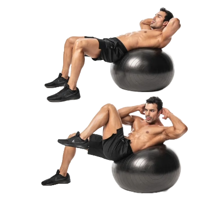 stability-ball-bicycle-crunches